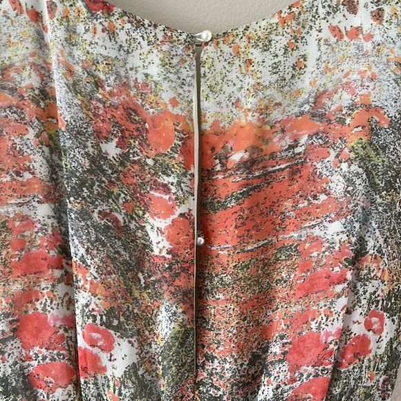 Alice + Olivia Floral Printed Mini Dress in Multicolor Silk Water colours - Picture 13 of 16